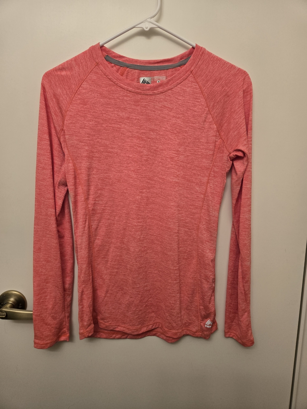 RBX Heathered Coral Performance Crew Neck Top